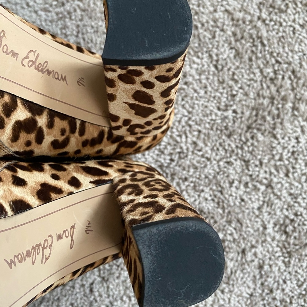 Sam Edelman Animal Print Ankle Boots - Picture 3 of 7